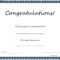 Congratulation Certificate Templates – Karan.ald2014 With Congratulations Certificate Word Template