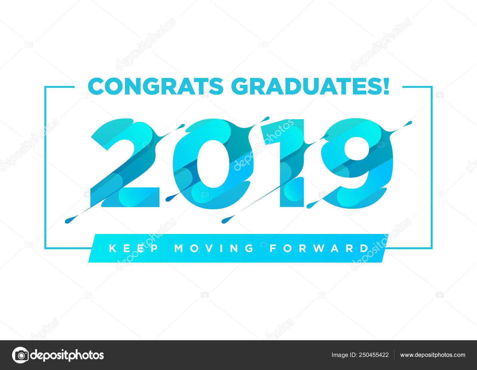 Congratulations Graduates Vector Logo. Graduation Background Pertaining To Graduation Banner Template