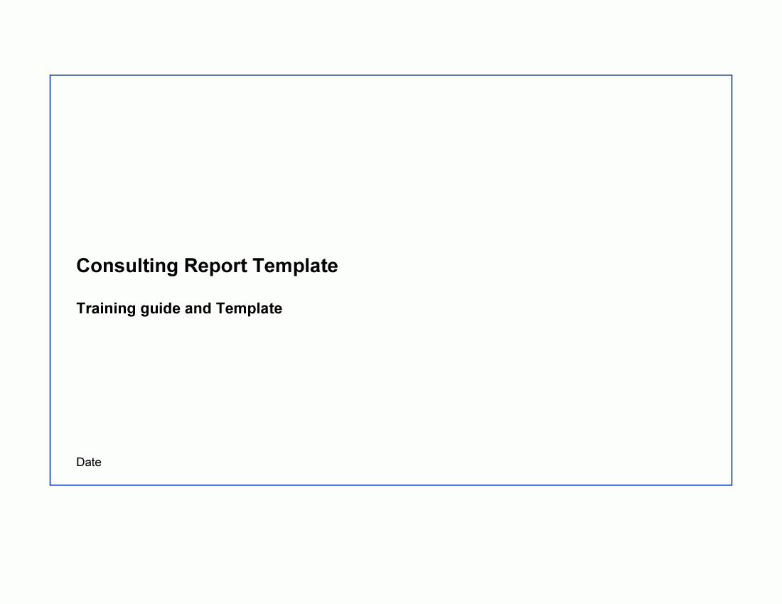 Consulting Report Template I (Powerpoint) With Regard To Mckinsey Consulting Report Template