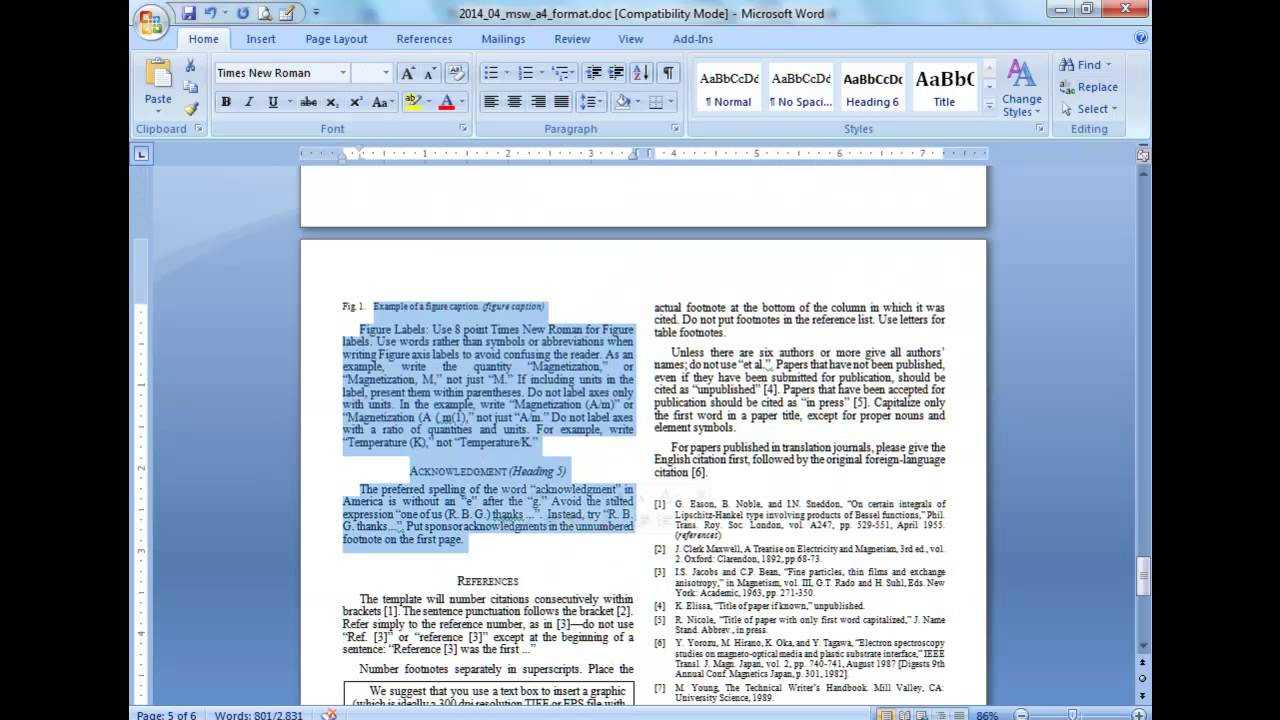 Convert A Paper Into Ieee - Quick Conversion Guide For Ieee Template Word 2007