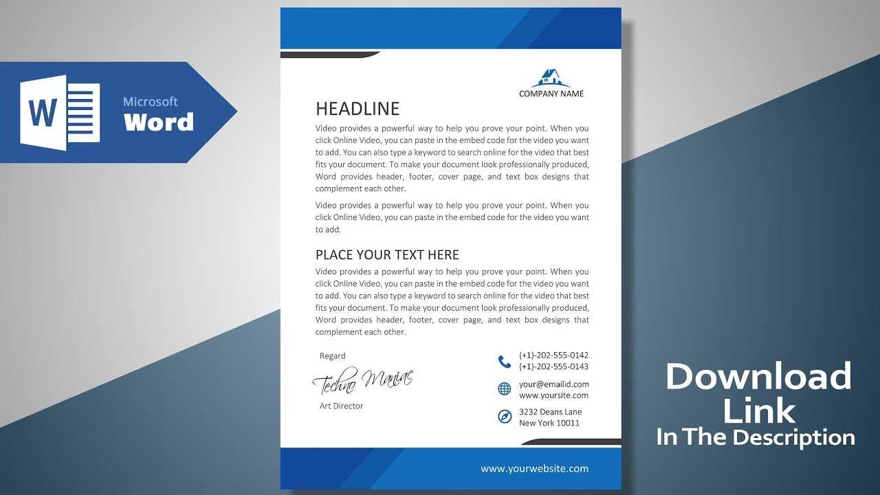 Create A Modern Professional Letterhead | Free Template | Ms Word  Letterhead Tutorial Version 2.0 With How To Create A Letterhead Template In Word