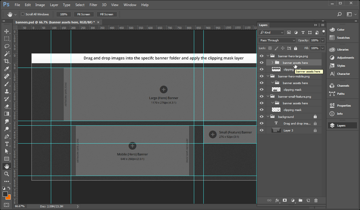 Creating Banner Images Using A Template – Documentation For With Banner Template For Photoshop