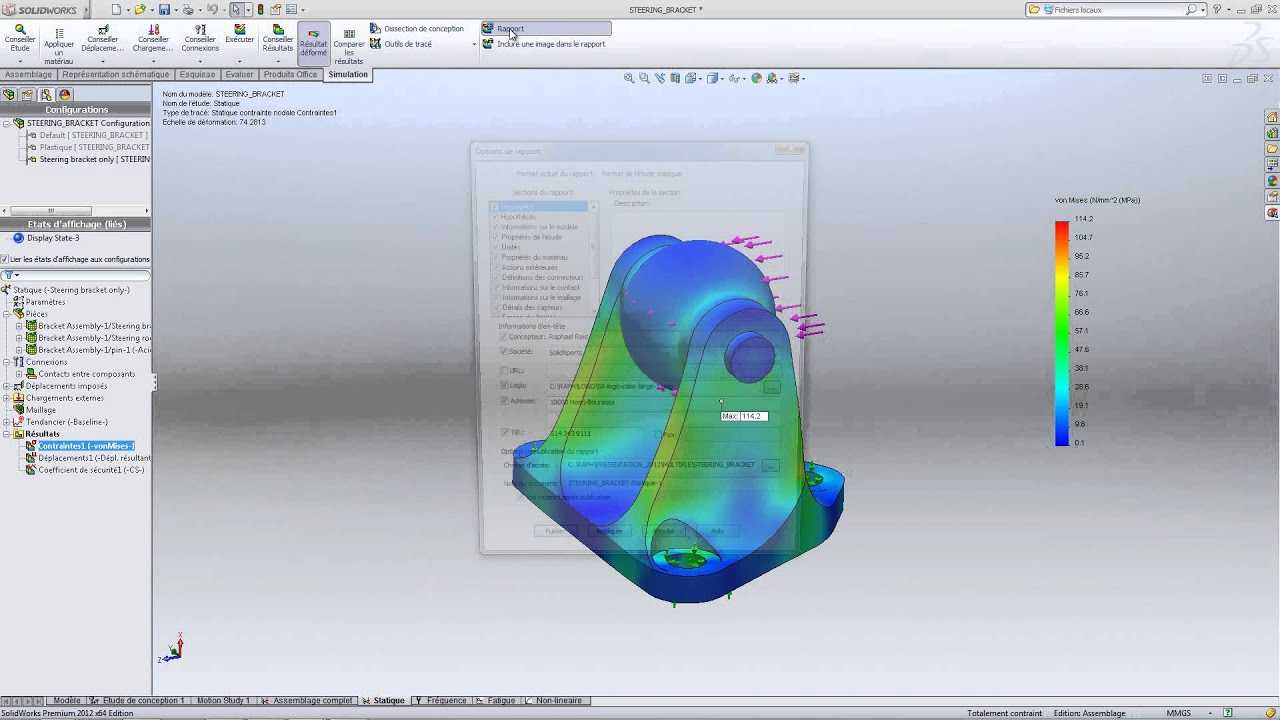 Creation Of A Personal Report With Solidworks Simulation – September 2012 Within Fea Report Template