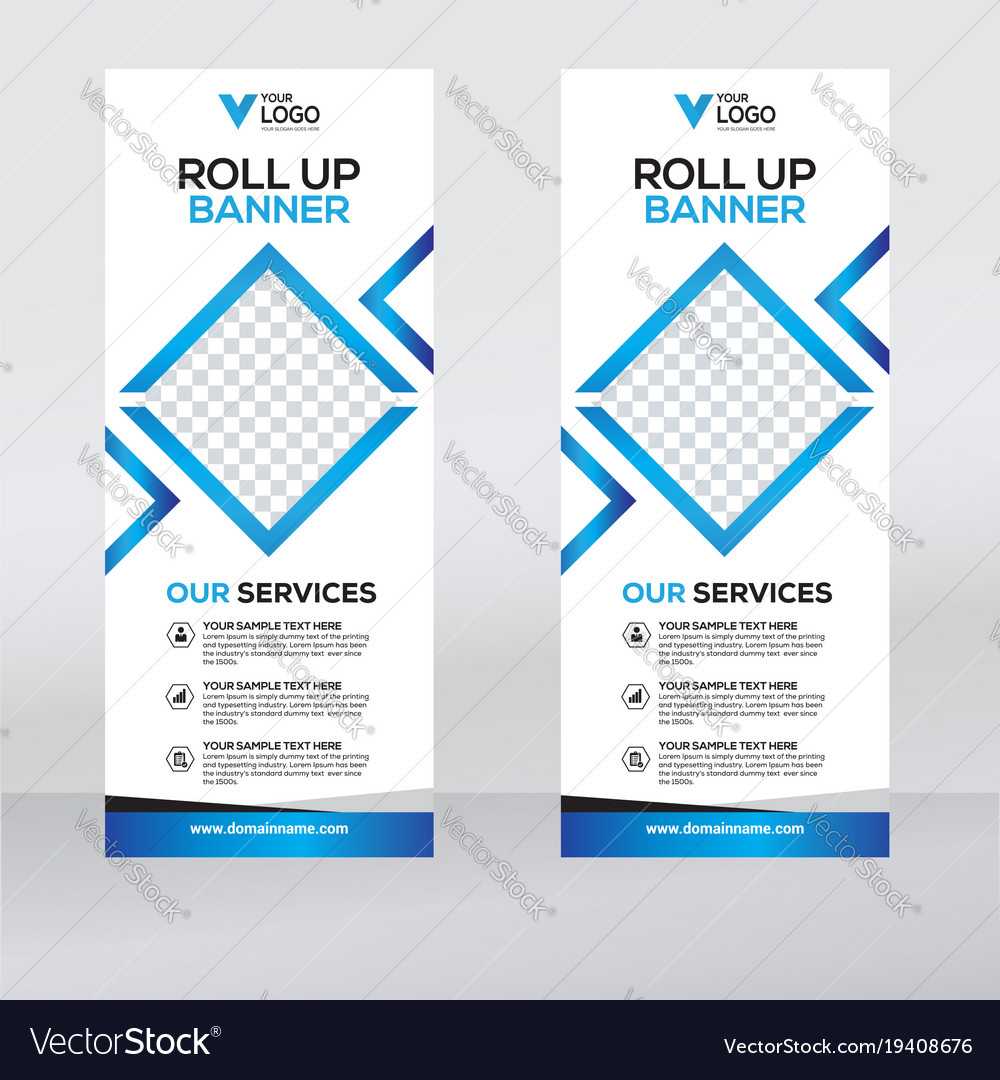 Creative Roll Up Banner Design Template For Pop Up Banner Design Template