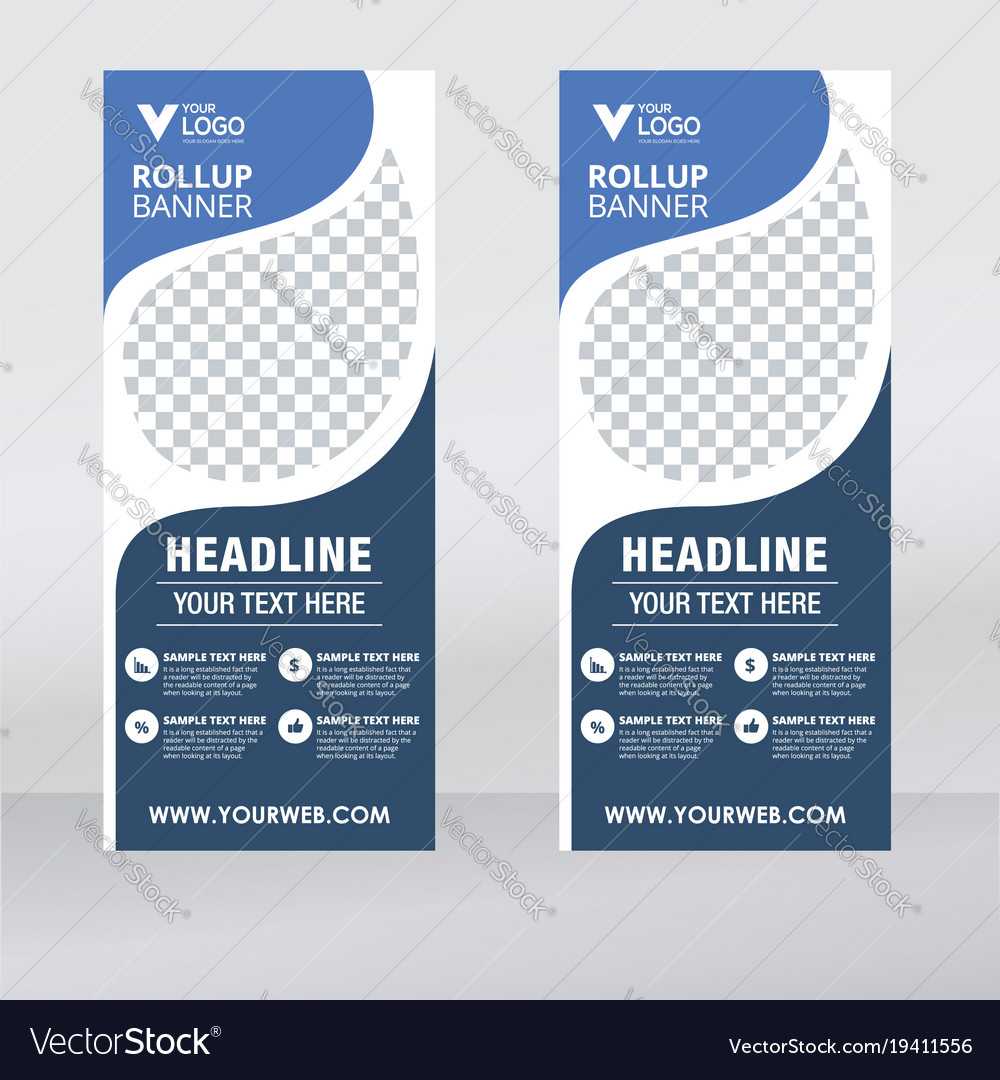 Creative Roll Up Banner Design Template With Pop Up Banner Design Template