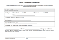 Credit Card Authorization Form Templates [Download] throughout Credit Card Authorization Form Template Word