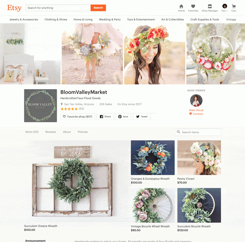 Customizing The Look Of Your Shop Home In Free Etsy Banner Template