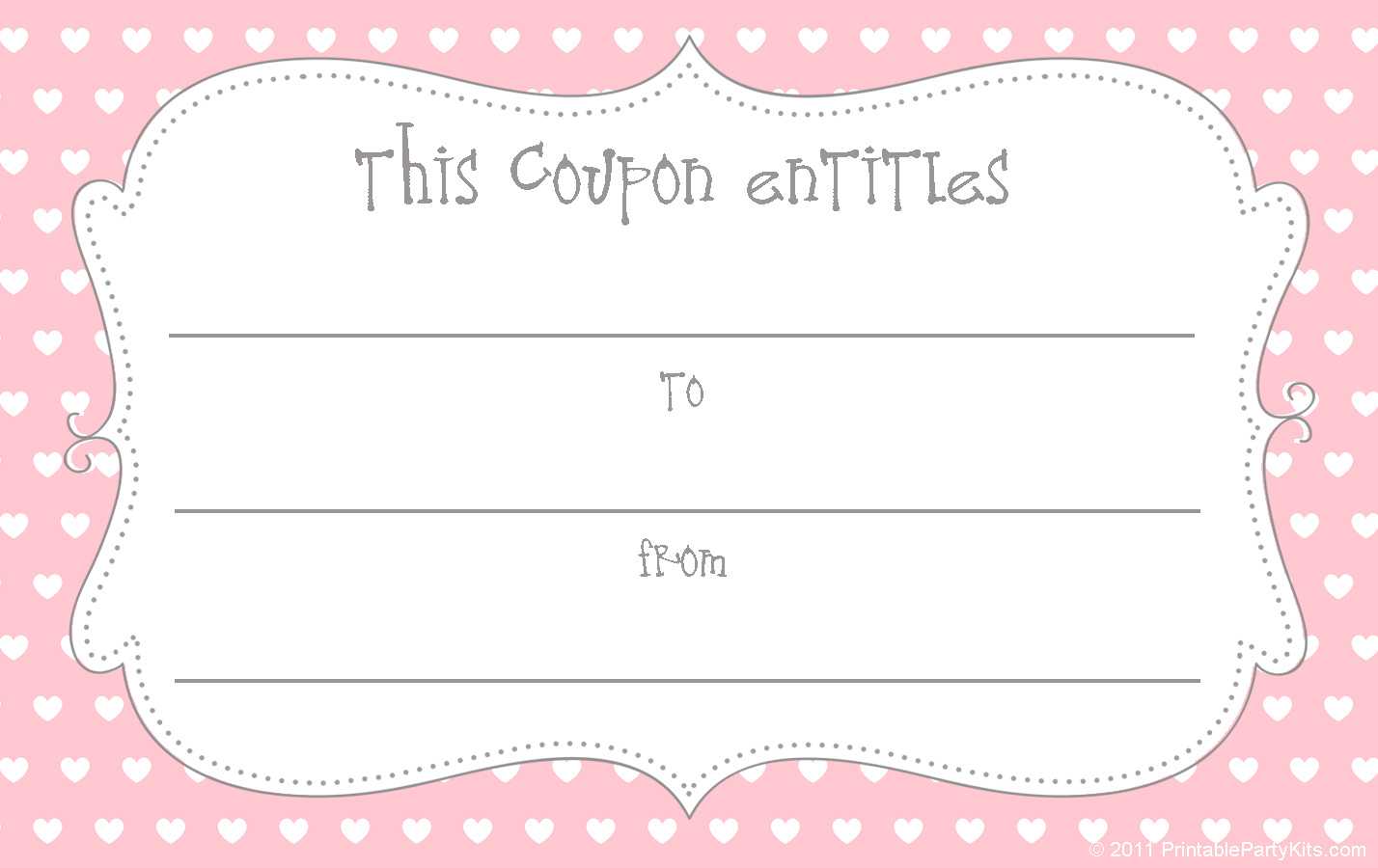 Cute Tickets And Coupon Design For Valentine Love Coupon Pertaining To Love Coupon Template For Word