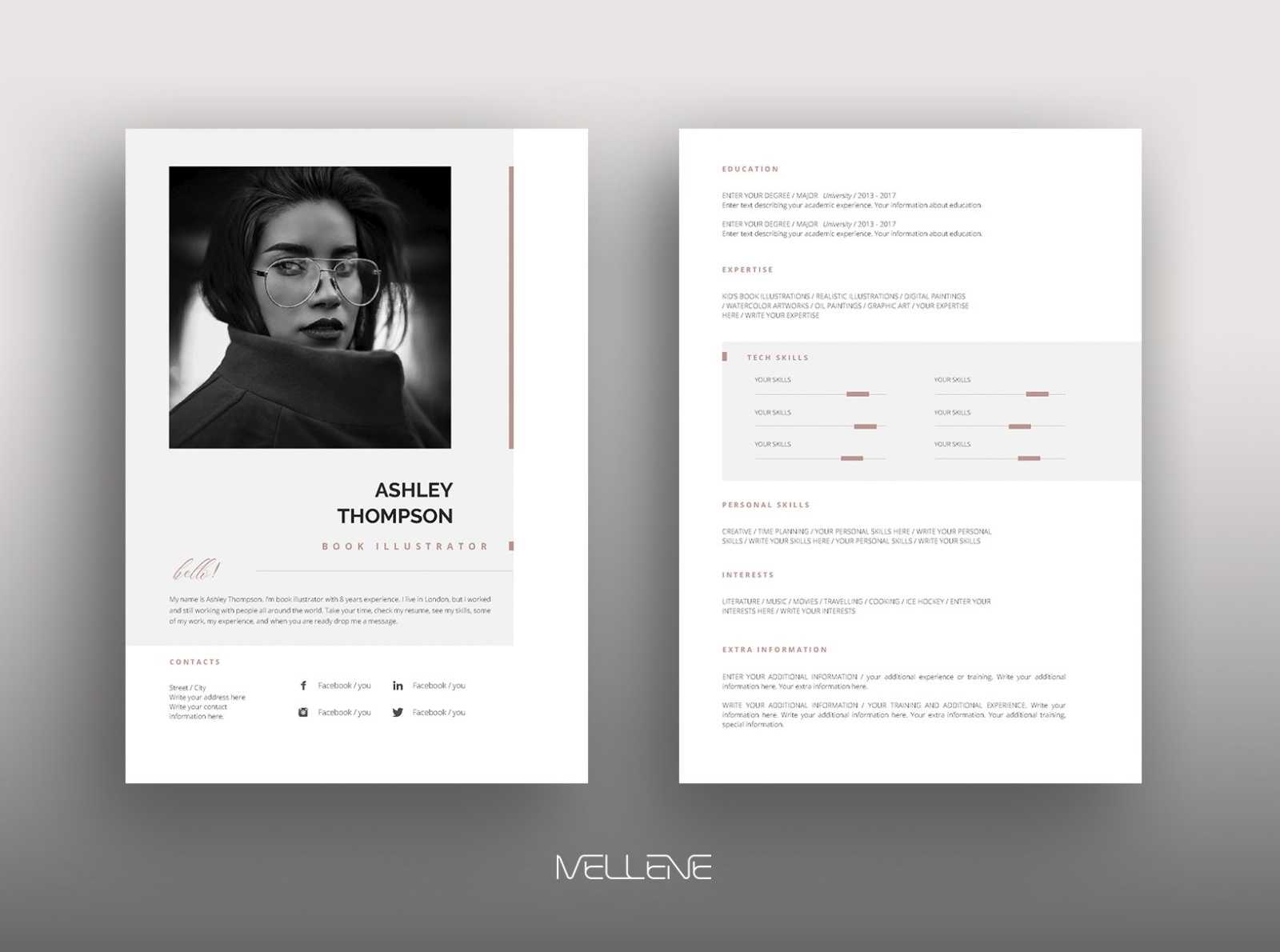 Cv / Resume Template For Ms Wordresume Templates On Dribbble Throughout Resume Templates Word 2013