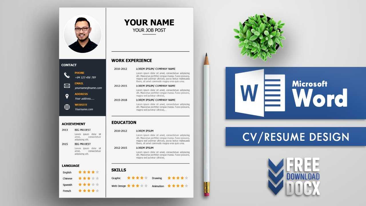 Cv Template Resume Design In Ms Word Free Download In Free Downloadable Resume Templates For Word
