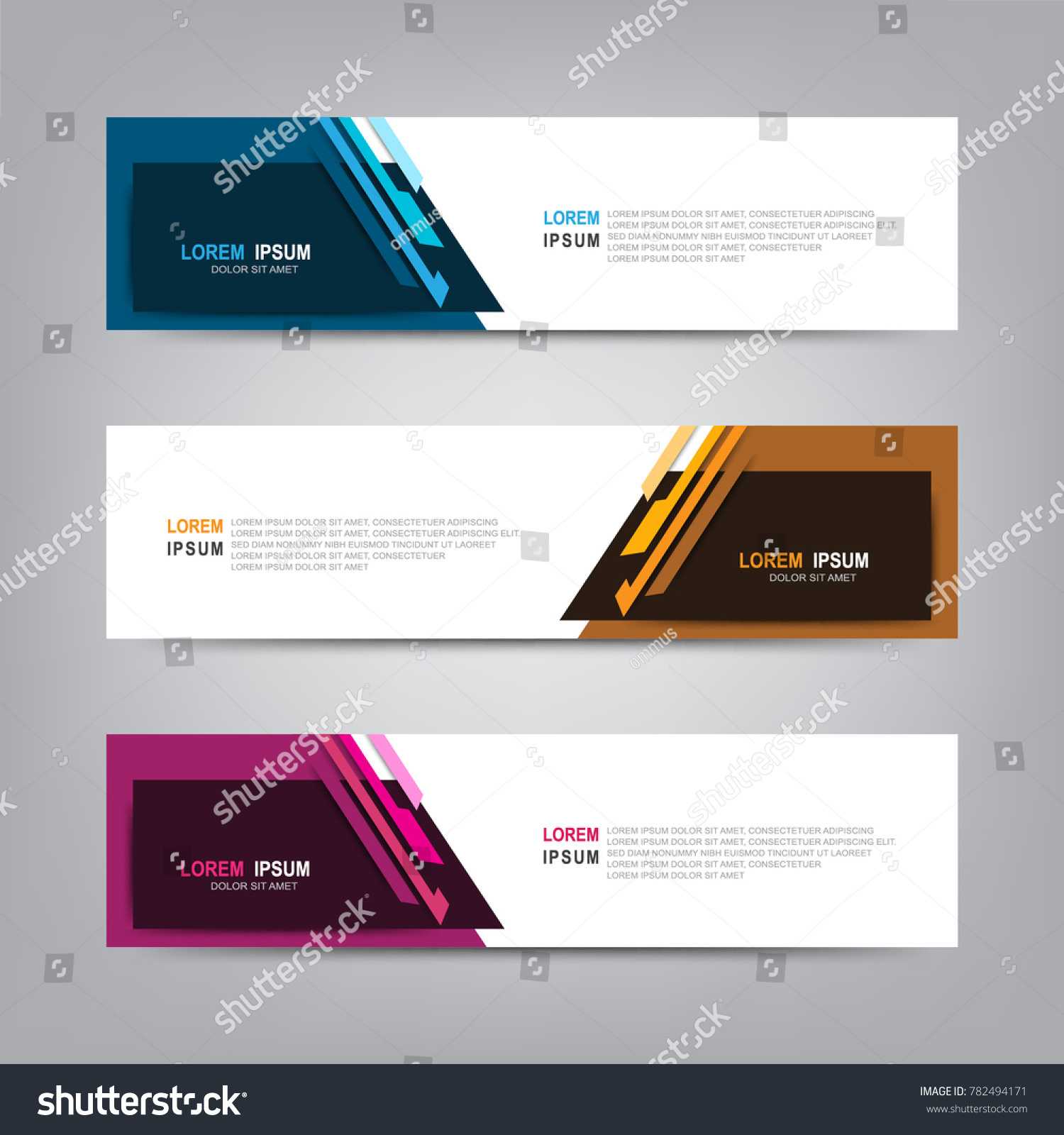 Стоковая Векторная Графика «Vector Abstract Web Banner Throughout Website Banner Design Templates