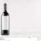 Dark Wine Bottle With Blank White Label On White Wooden Inside Blank Wine Label Template