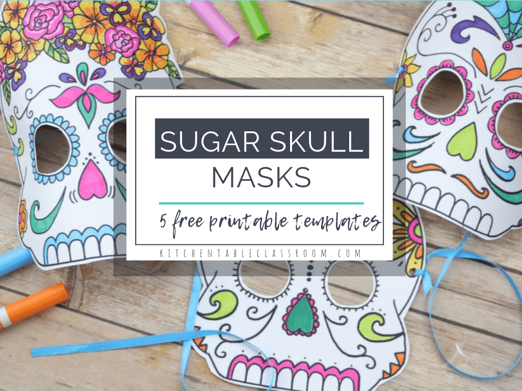Day Of The Dead Masks  Free Printable Sugar Skull Masks Regarding Blank Sugar Skull Template