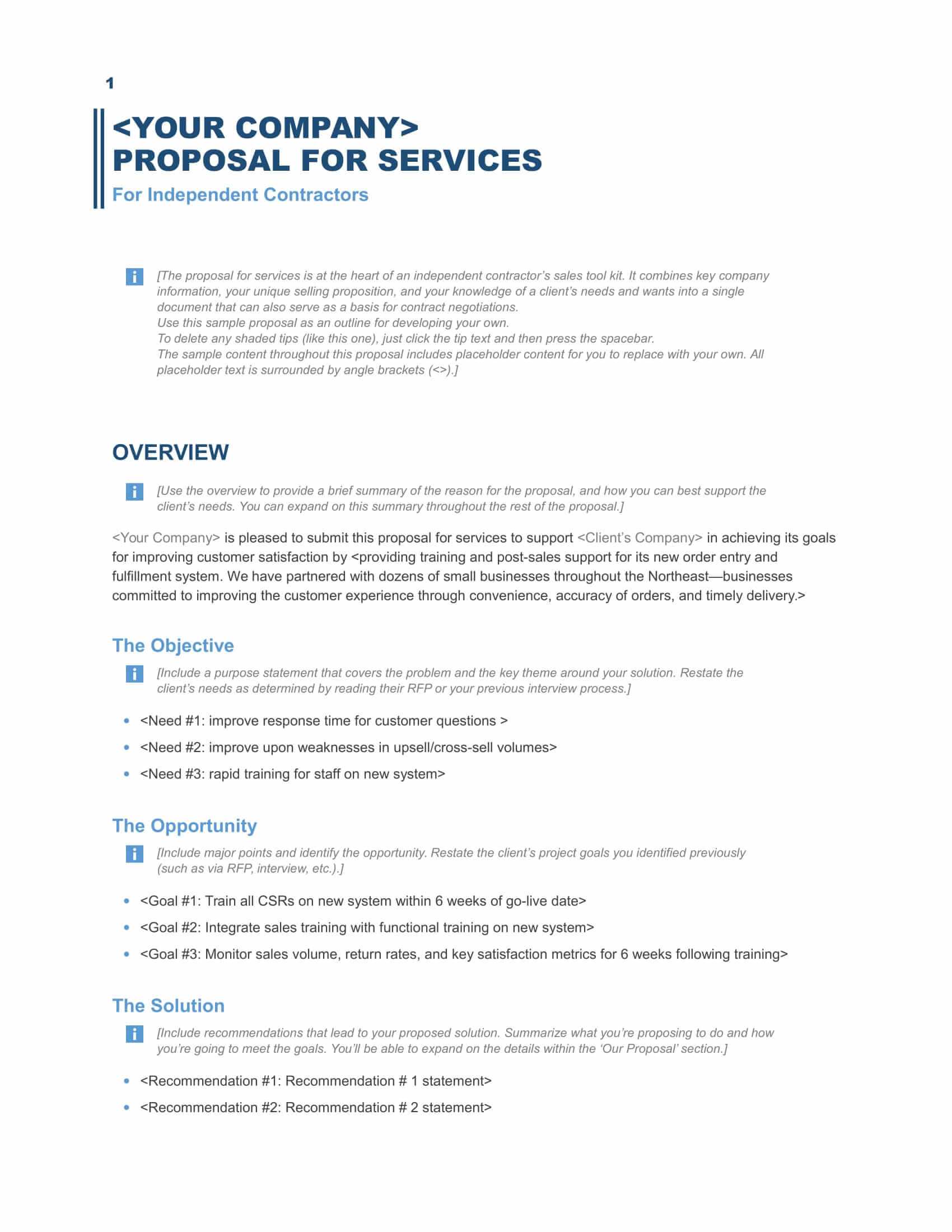 Download A Free Business Proposal Template – Formfactory Regarding Free Business Proposal Template Ms Word