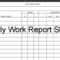 Download Excel Template For Daily Construction Work Report Regarding Employee Daily Report Template