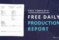 Download Free Daily Production Report Template throughout Wrap Up Report Template