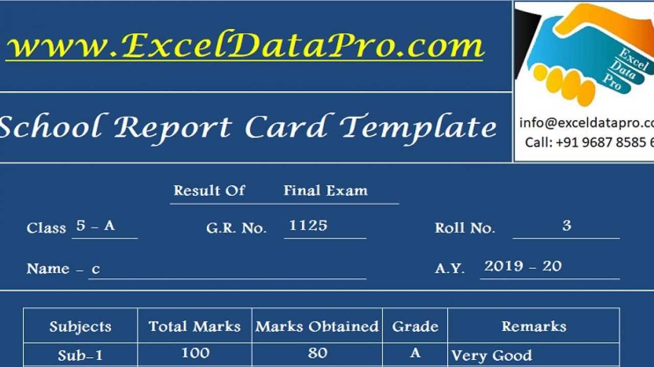 Download School Report Card And Mark Sheet Excel Template With Regard To School Report Template Free