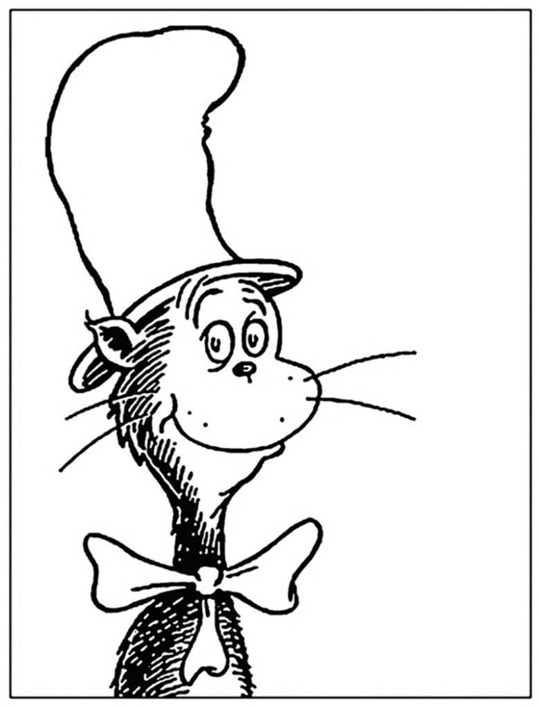Dr. Seuss Coloring Project · Art Projects For Kids In Blank Cat In The Hat Template