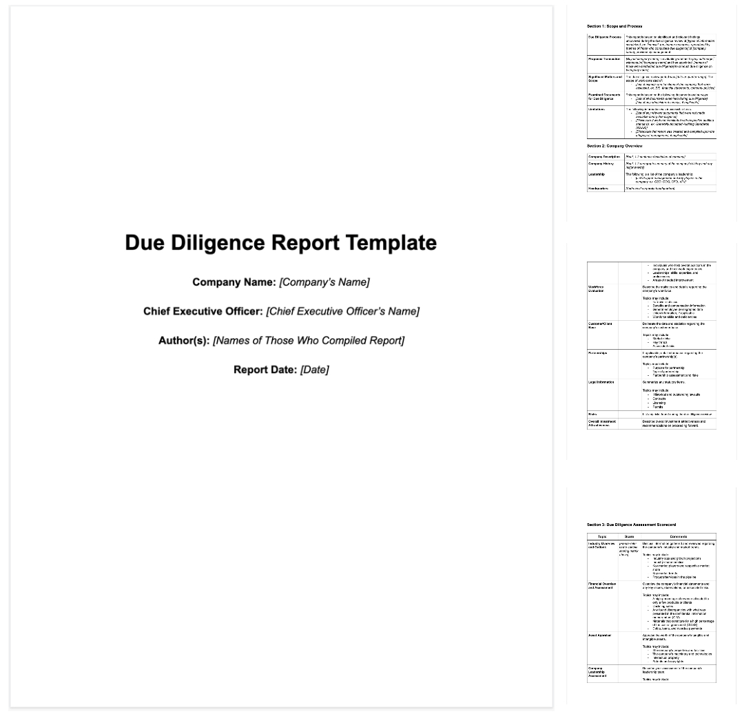 Due Diligence Report Sample – Karan.ald2014 Intended For Vendor Due Diligence Report Template