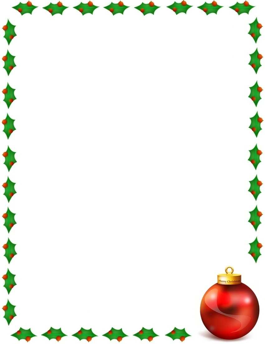 E0648D Free Christmas Border Template | Wiring Library Intended For Christmas Border Word Template