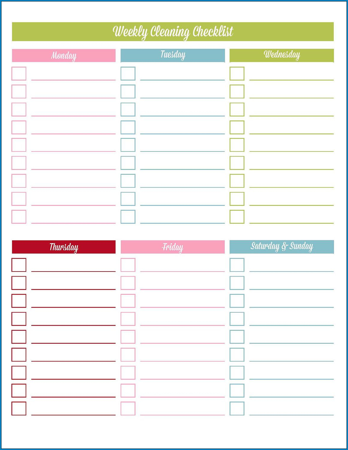 √ Free Fillable Blank Checklist Template | Checklist Templates Inside Blank Checklist Template Pdf