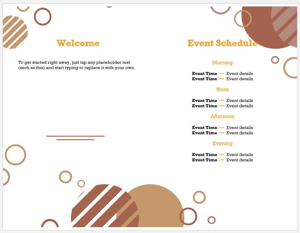 √ Free Printable Event Program Template | Templateral In Free Event Program Templates Word