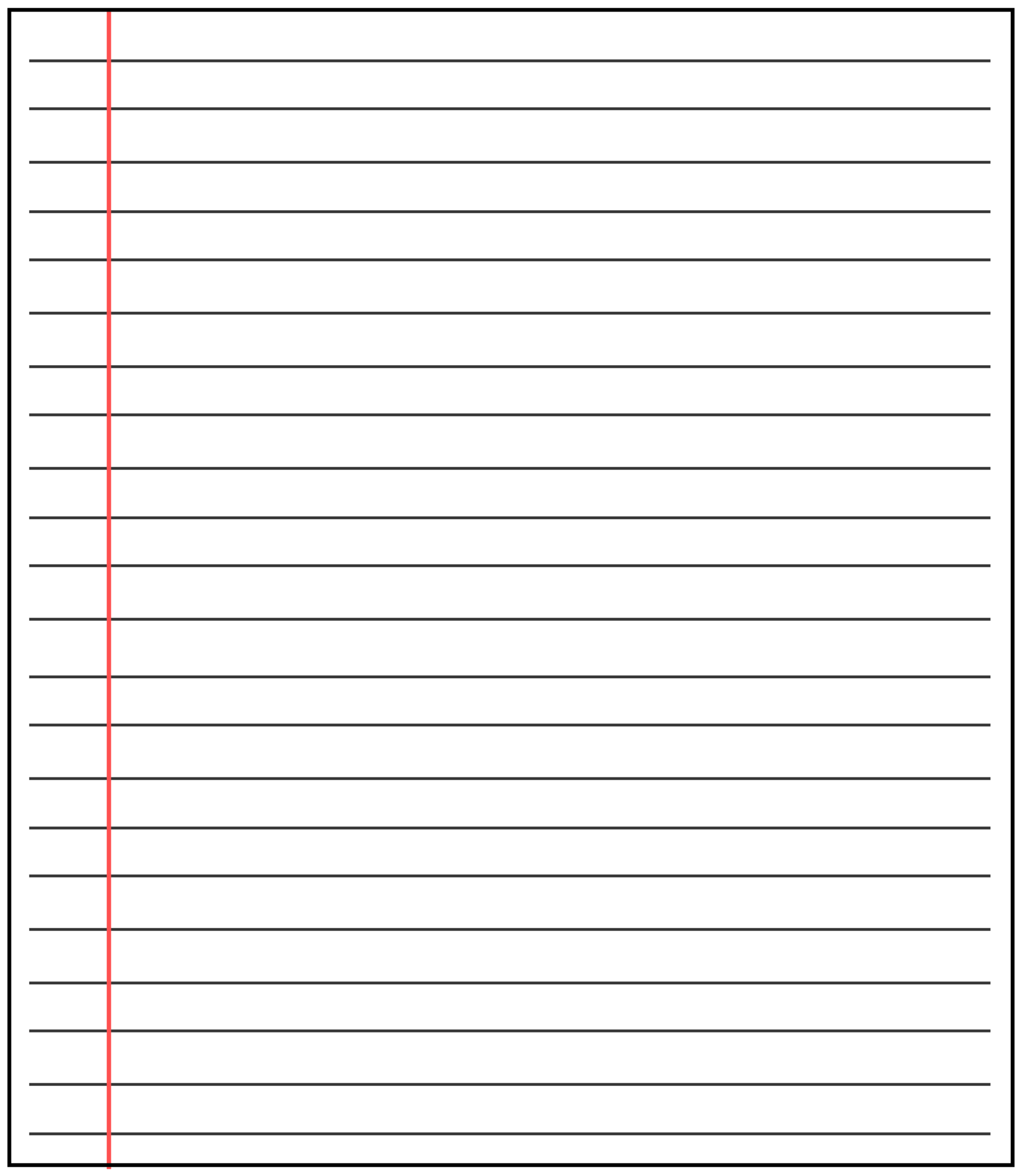 Notebook Paper Template For Word