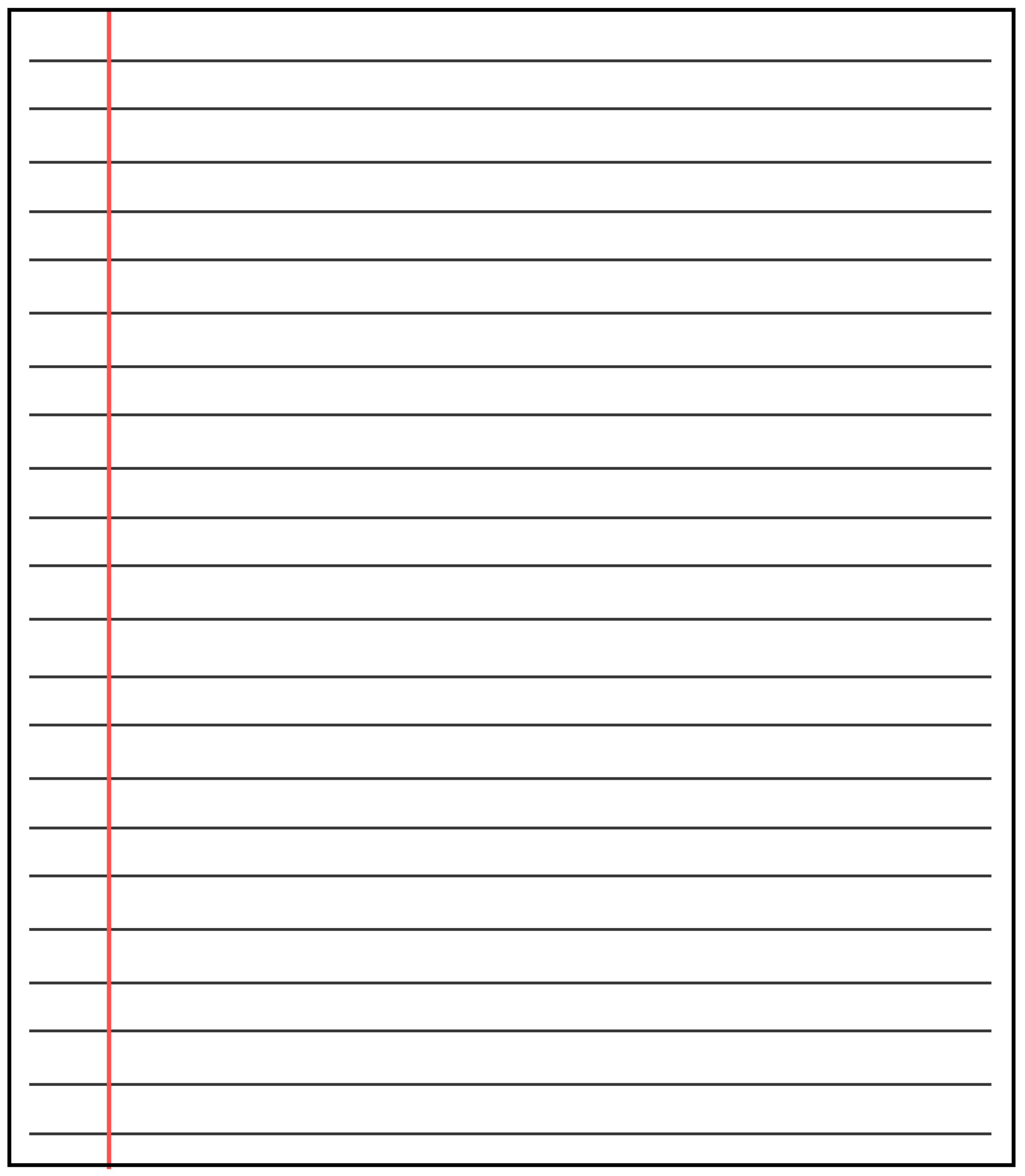 Notebook Paper Template For Word - Professional Plan Templates