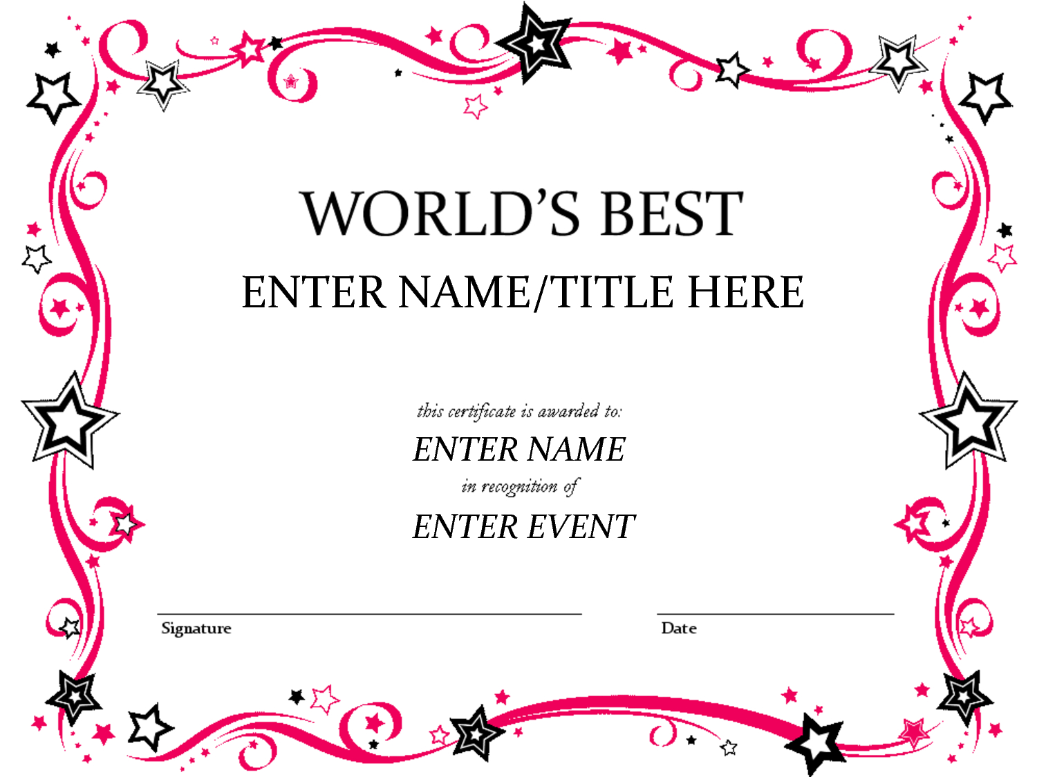 Easy To Use Award Certificate Template Word : V M D Intended For Blank Award Certificate Templates Word