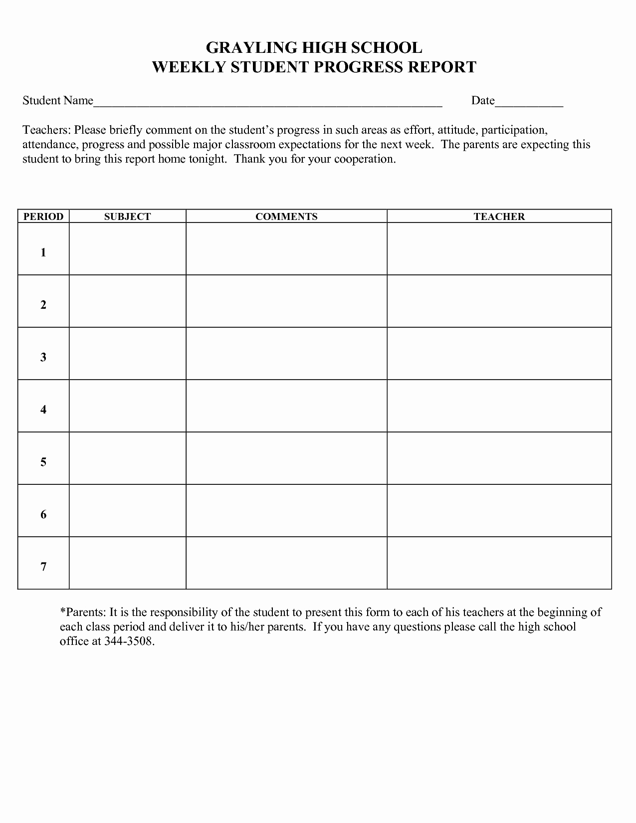 Elementary Progress Report Templates – Karan.ald2014 In Student Grade Report Template