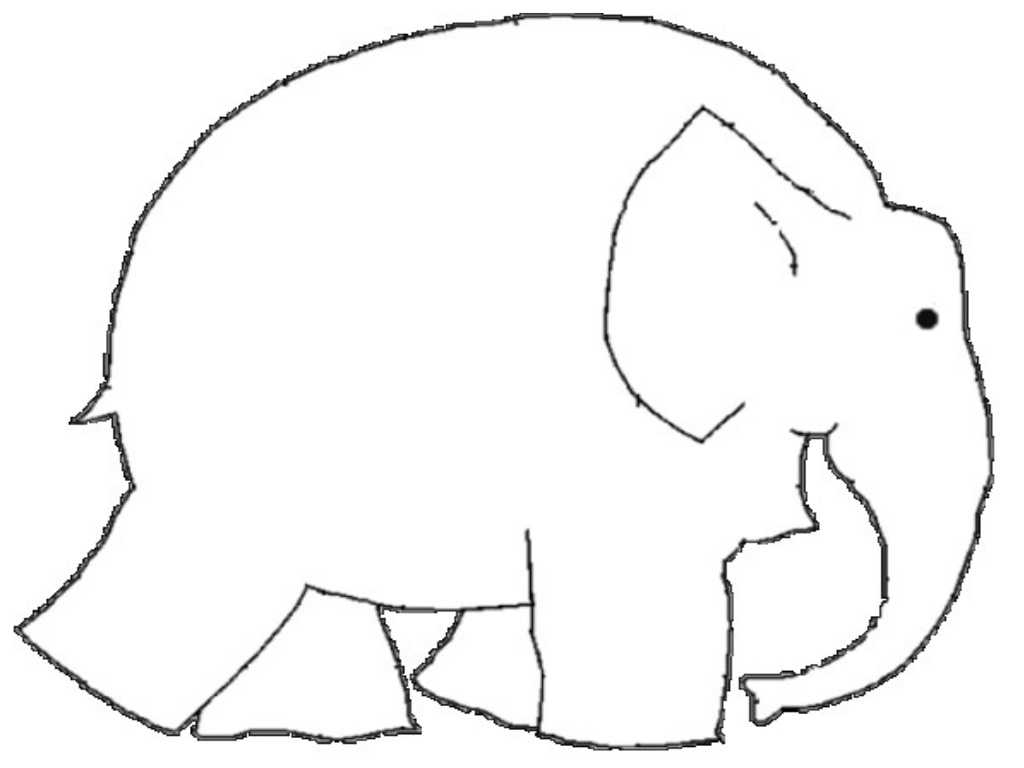 Elmer The Elephant Coloring Pages With Regard To Blank Elephant Template