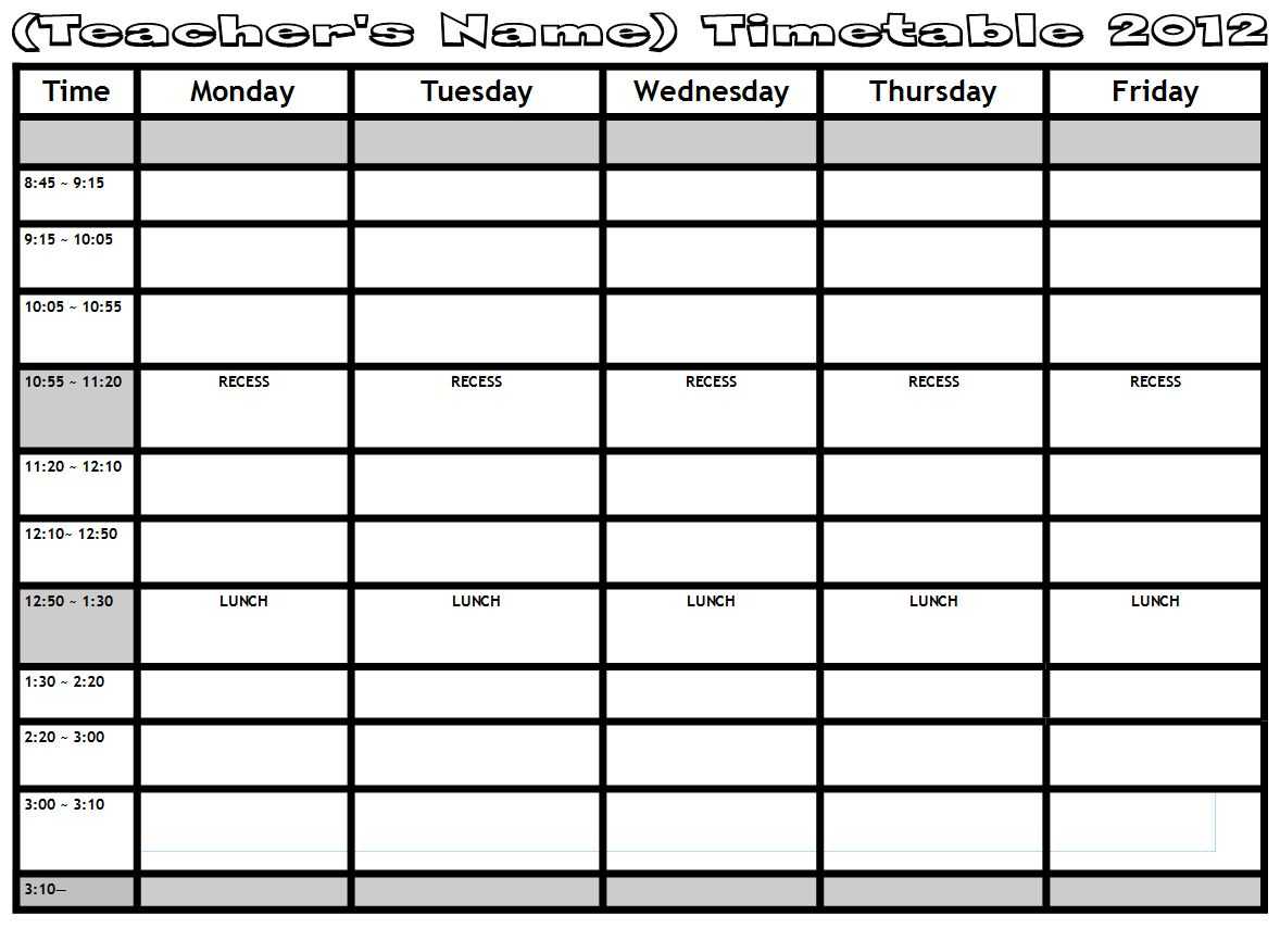 En Özgün Şiirler En Anlamlı Sözler Şiirceler: Timetable Template Pertaining To Blank Revision Timetable Template