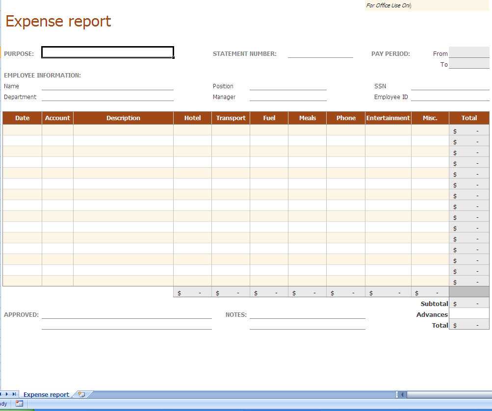 Expense Report Excel Template | Reporting Expenses Excel With Regard To Expense Report Spreadsheet Template