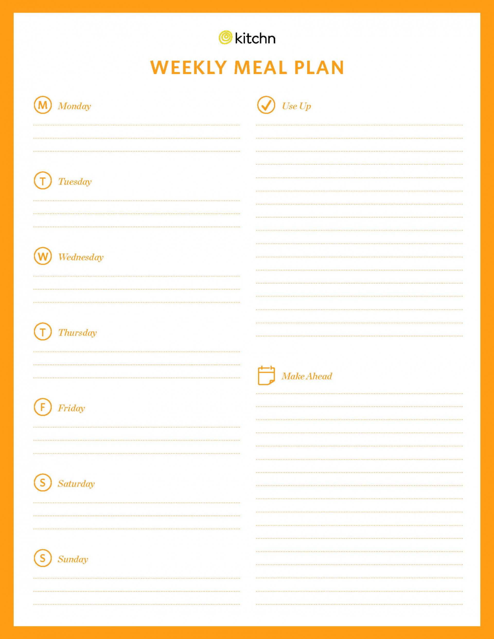 Family Menu Plan Template Colona Rsd7 Org E Weekly Schedule For Menu Planning Template Word