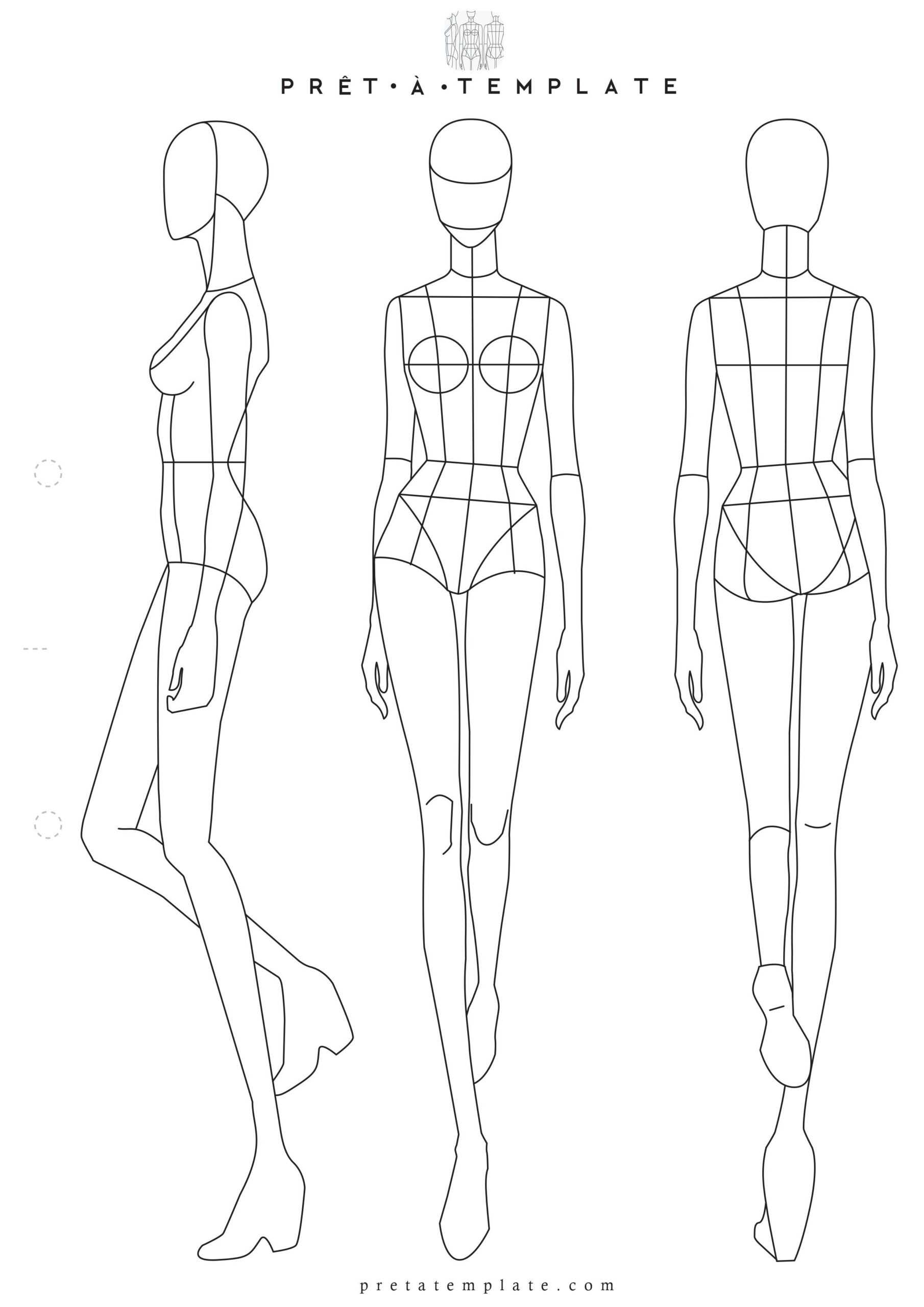 Fashion Model Sketch Template At Paintingvalley For Blank Model Sketch Template