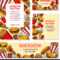 Fast Food American Restaurant Banner Template Set In Food Banner Template
