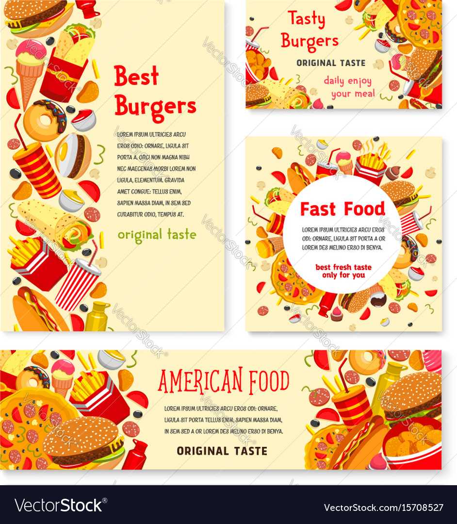 Fast Food Restaurant Banner And Poster Template For Food Banner Template