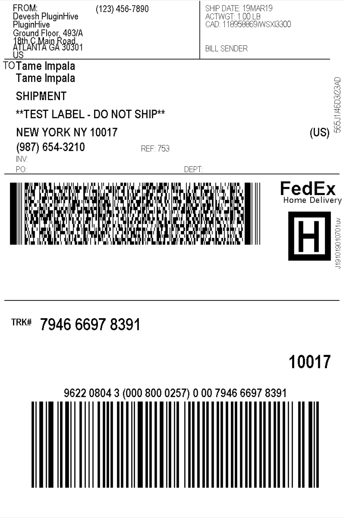 Privado Results Intended For Fedex Label Template Word