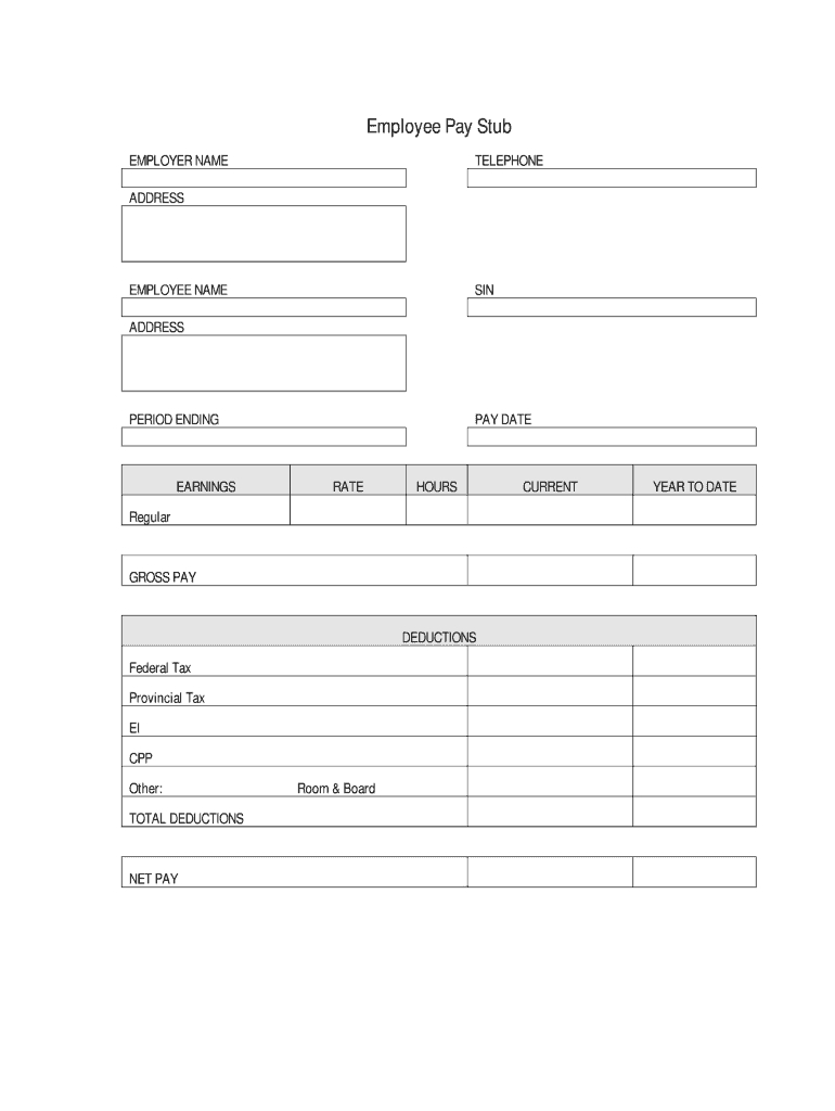 Fillable Pay Stub Pdf – Fill Online, Printable, Fillable Inside Free Pay Stub Template Word