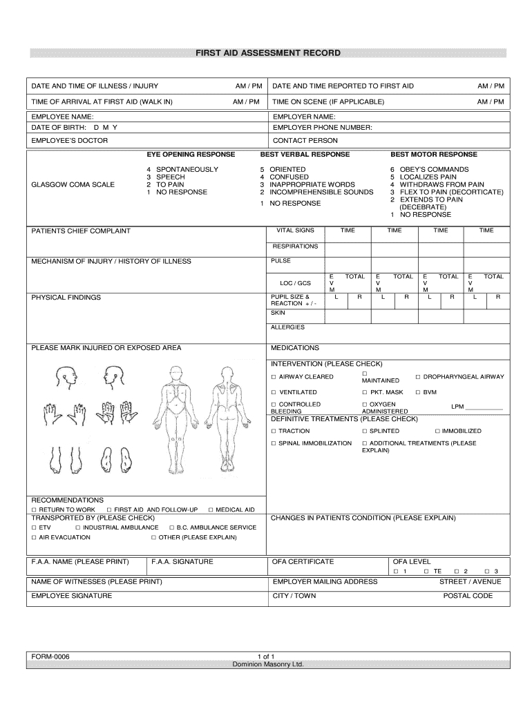 First Aid Incident Report Form Template – Best Sample Template Pertaining To Blanks Usa Templates