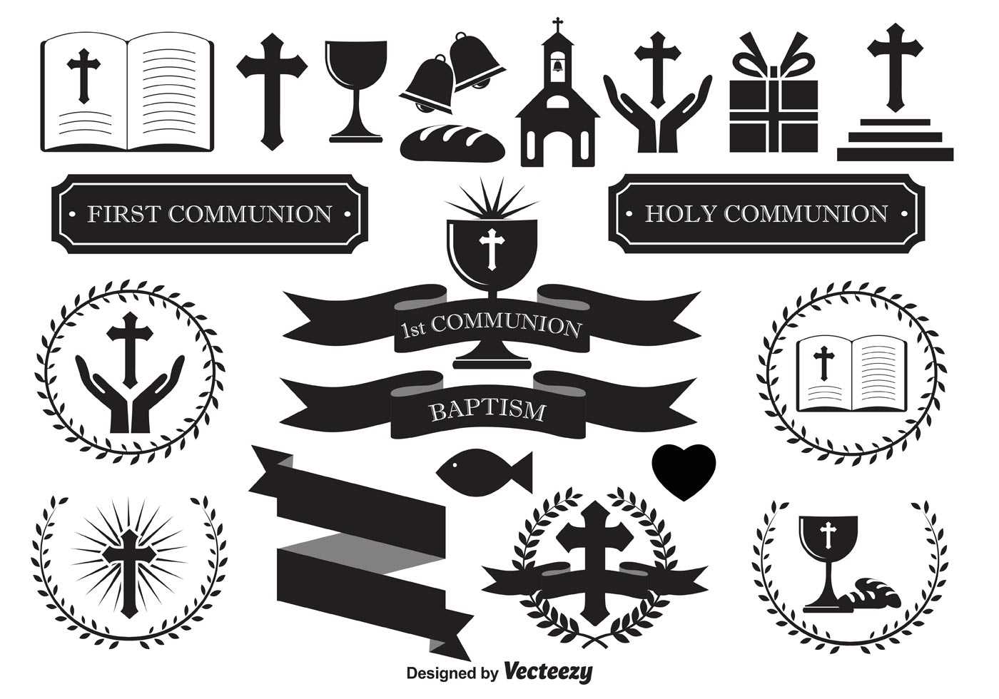 First Communion Free Vector Art – (882 Free Downloads) Pertaining To First Communion Banner Templates