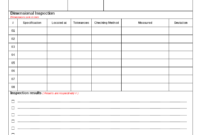 Fixture Inspection Documentation For Engineering - regarding Engineering Inspection Report Template