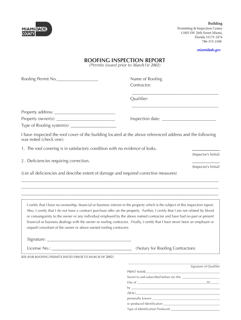 Florida Roof Inspection Form – Fill Online, Printable Pertaining To Roof Inspection Report Template