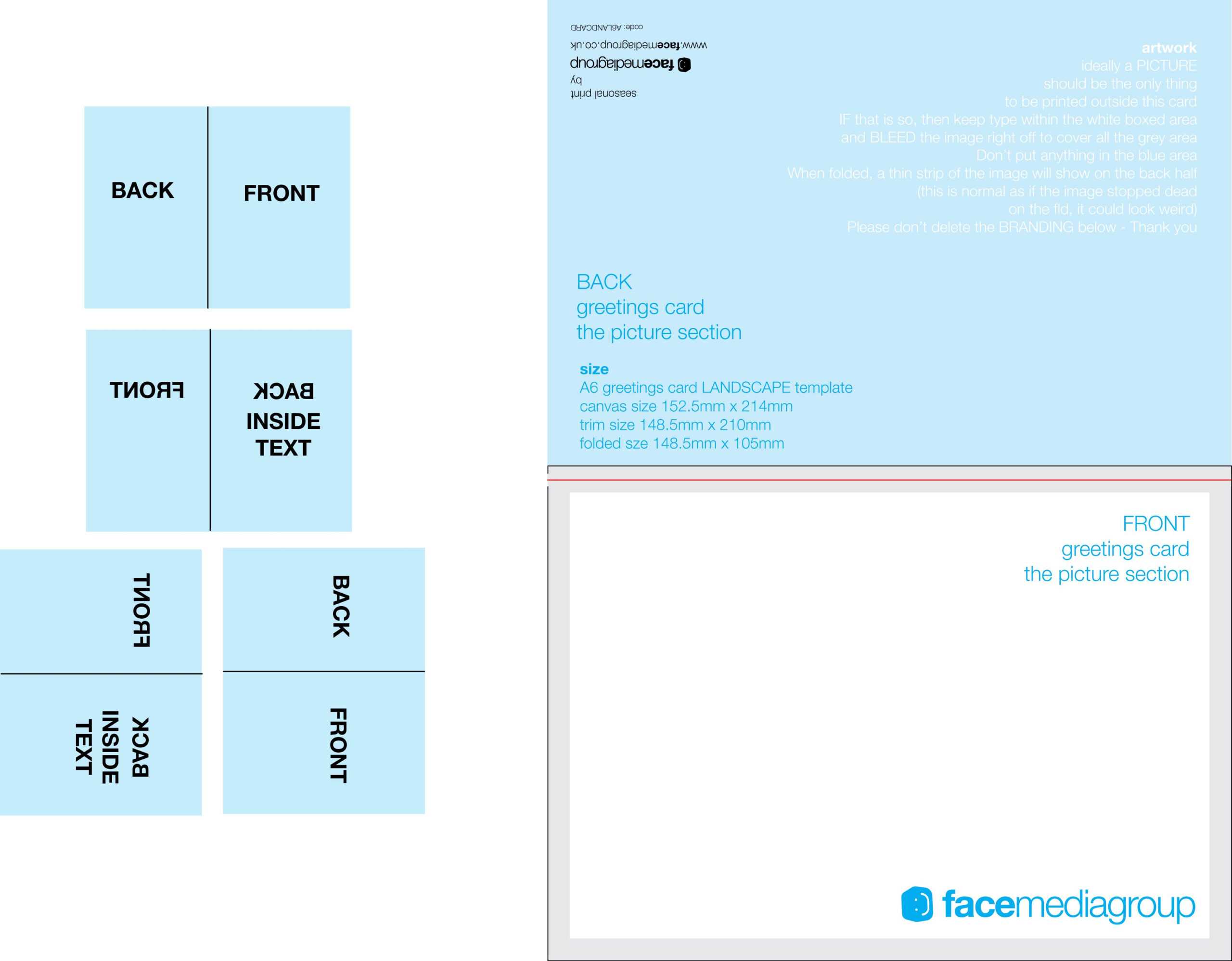 Folding Greeting Card Template – Karan.ald2014 For Blank Quarter Fold Card Template