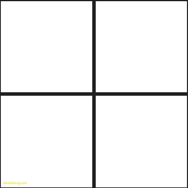 Blank Four Square Writing Template