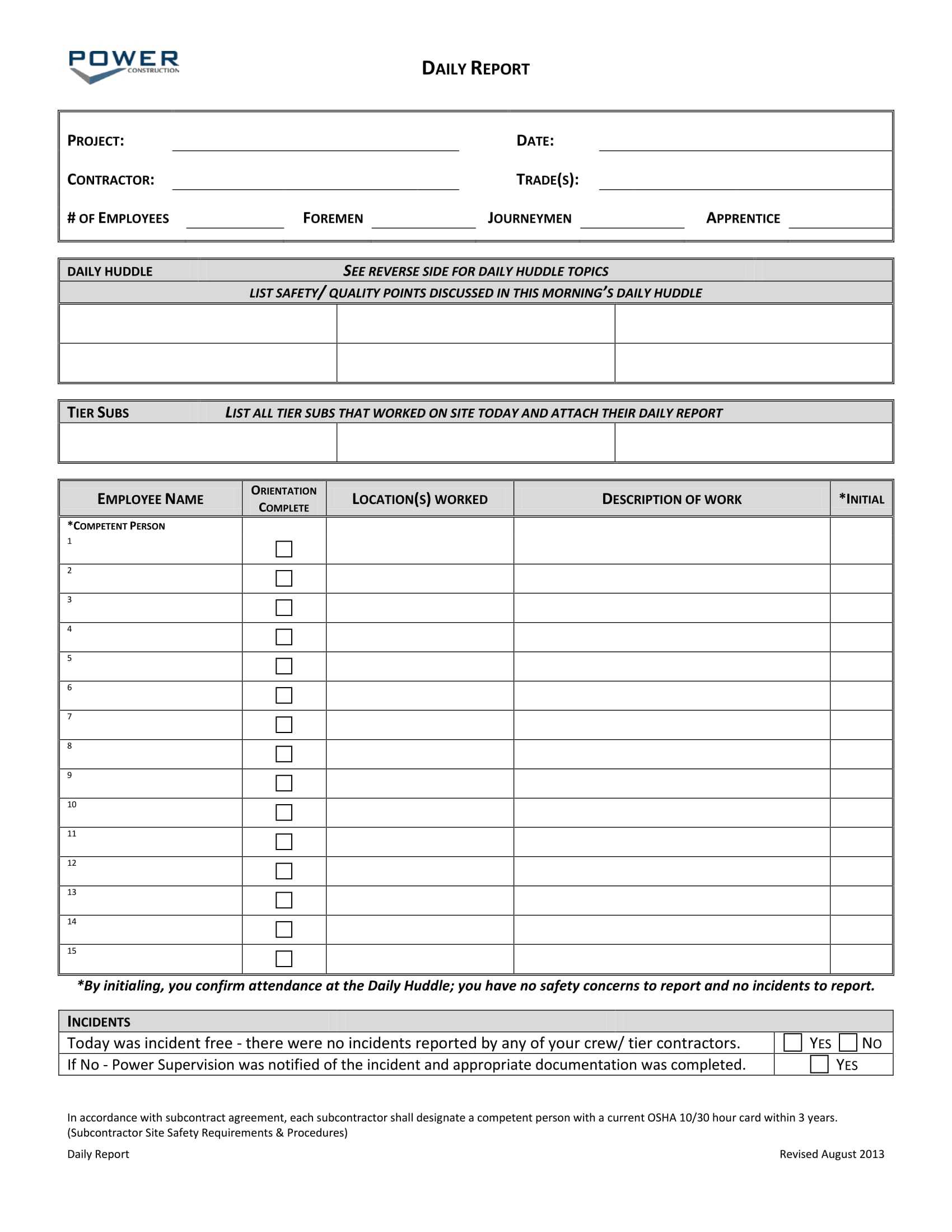 Free 14+ Daily Report Forms In Pdf | Ms Word For Employee Daily Report Template