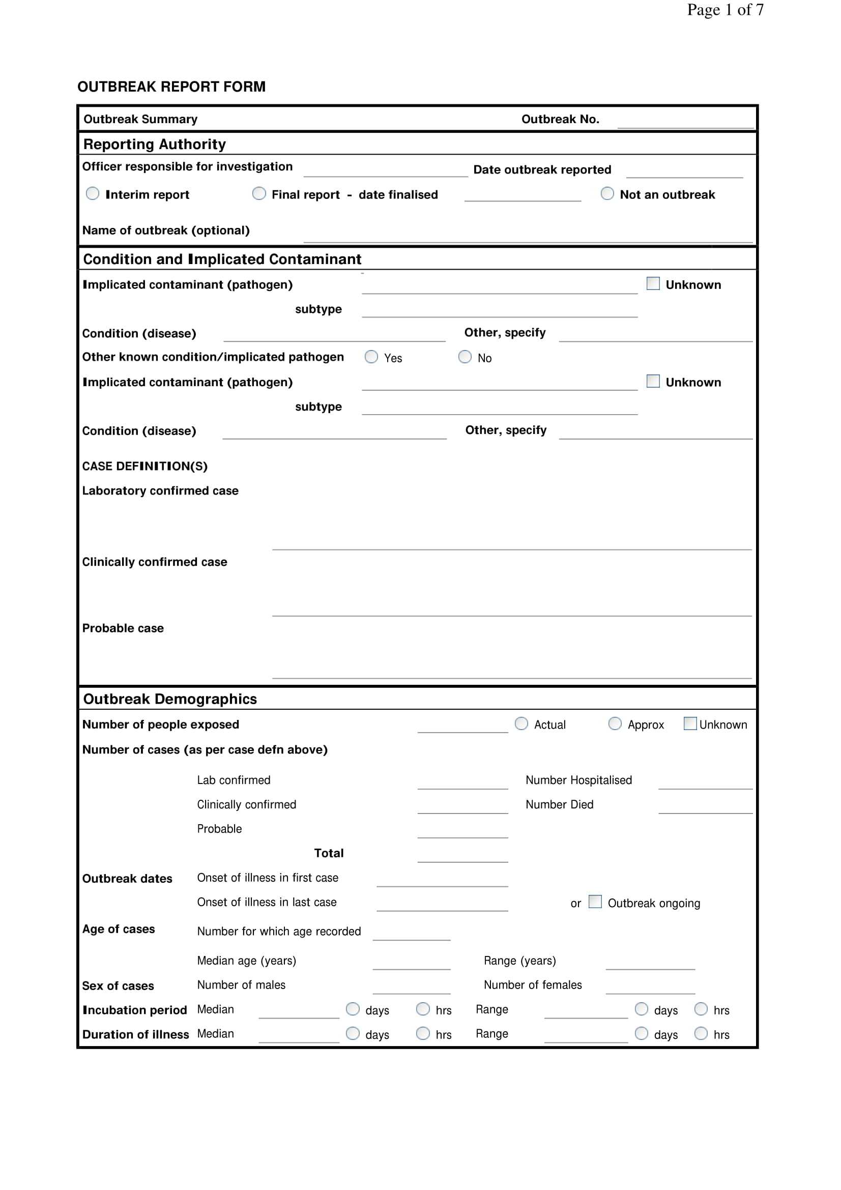 Free 15+ Case Report Forms In Pdf | Ms Word Within Case Report Form Template