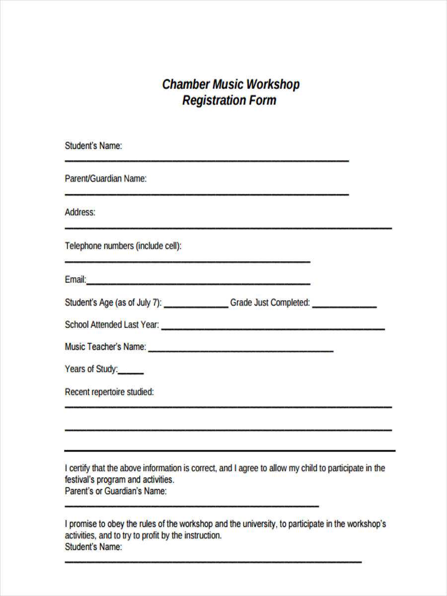 Free 9+ Workshop Registration Forms In Pdf With Seminar Registration Form Template Word