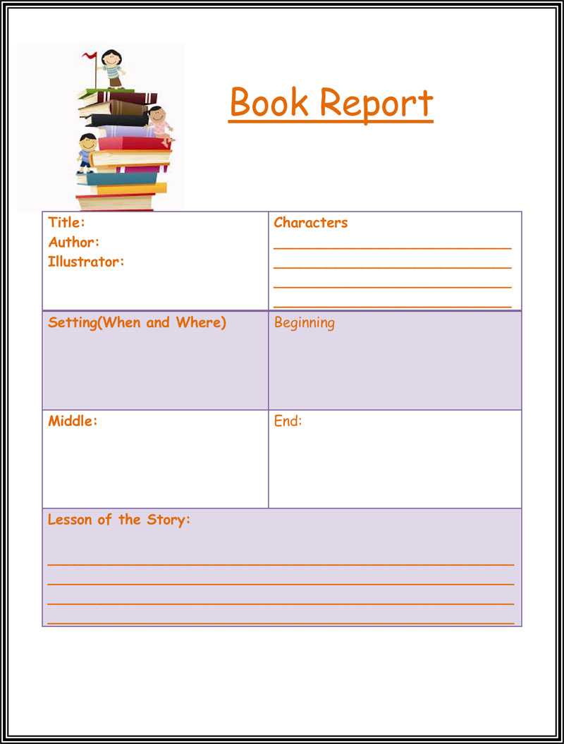 Free Book Report & Worksheet Templates – Word Layouts With Regard To Book Report Template 5Th Grade