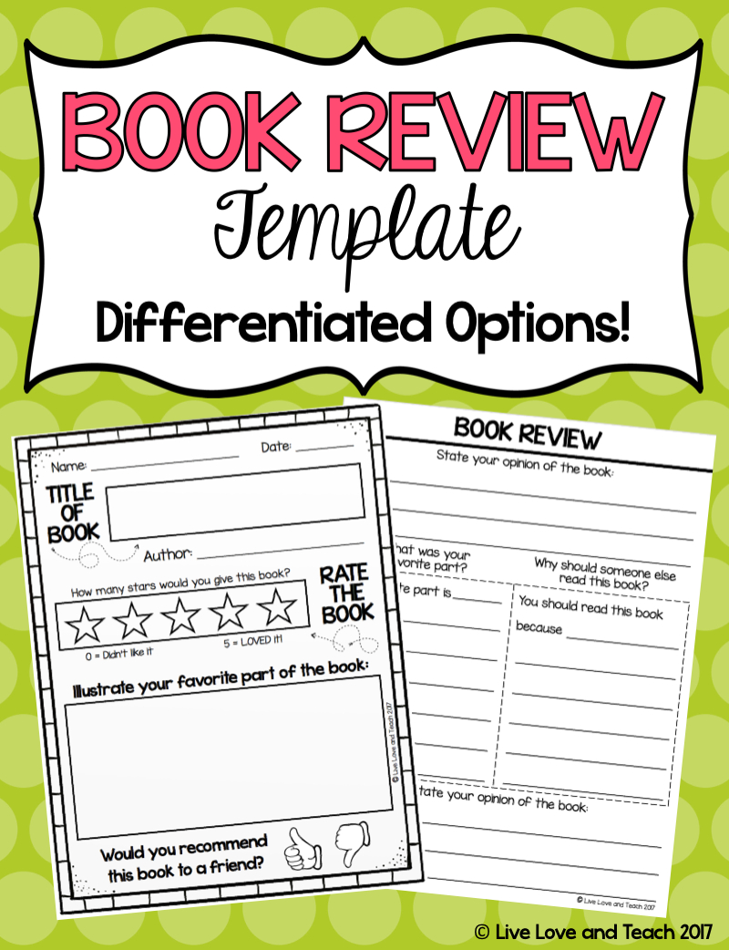 Free Book Review Template! With Regard To 2Nd Grade Book Report Template